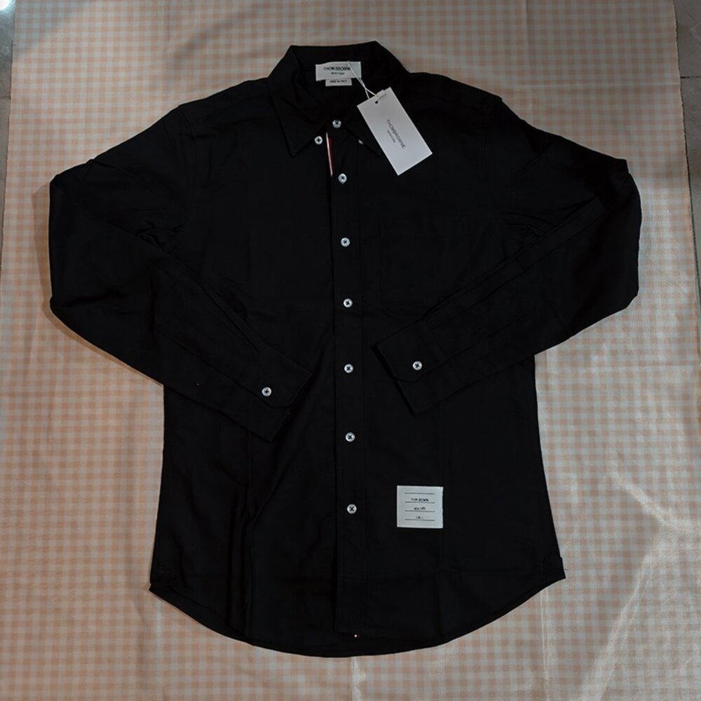 Thom Browne Black Long-Sleeved Shirt